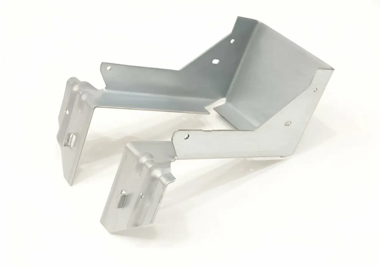 Sheet Metal Fabrications Materials-Closeup shot of metal brackets building material-aluminum