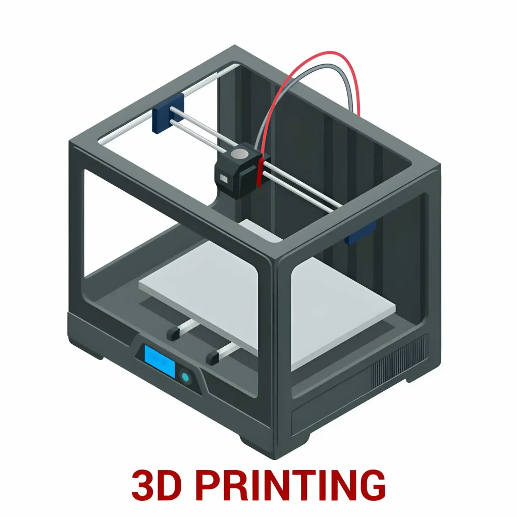 WHAT IS-3D Printing Machine printing a model of plastic