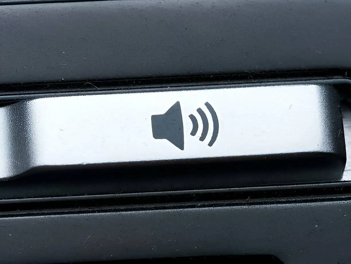 laser etching-Close up of Volume Up Key