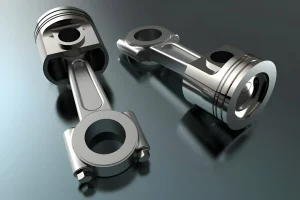 engine pistons with sandblasted